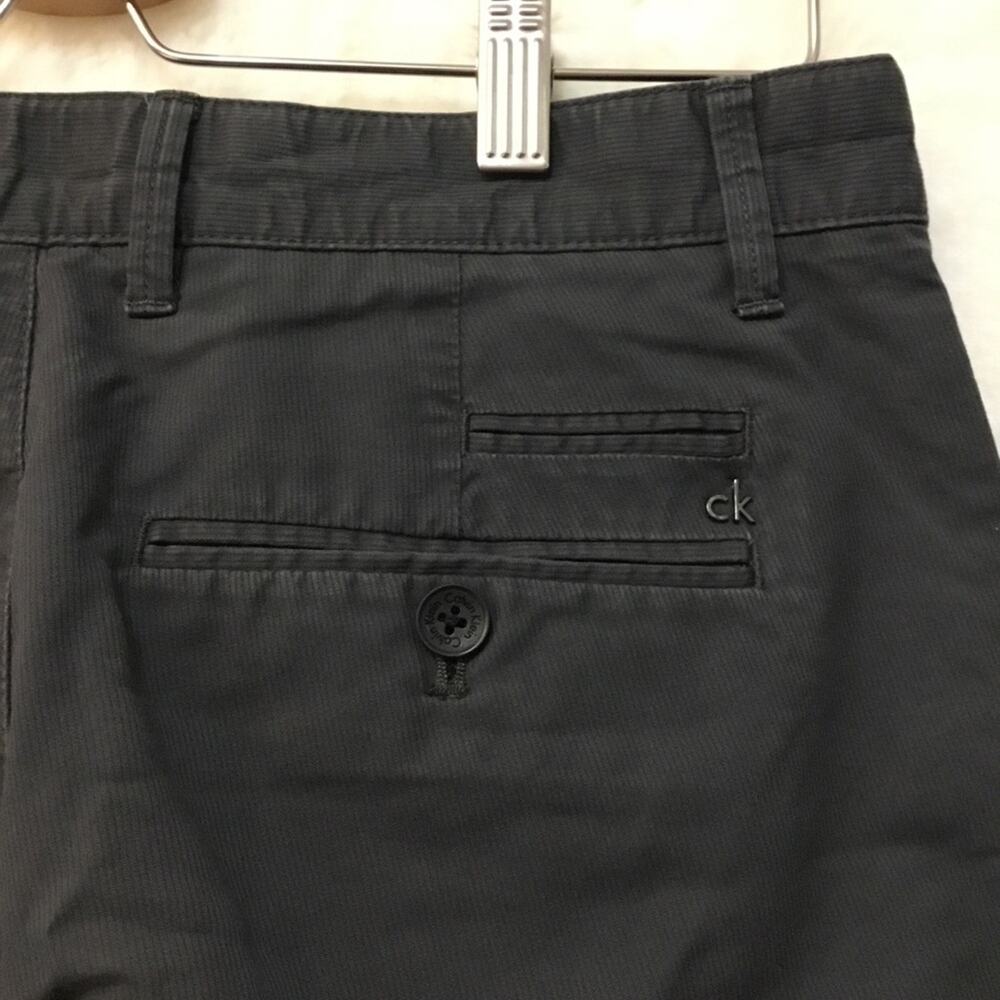 Calvin Klein Charcoal Grey Pinstripes Chinos Pants - Picture 7 of 16